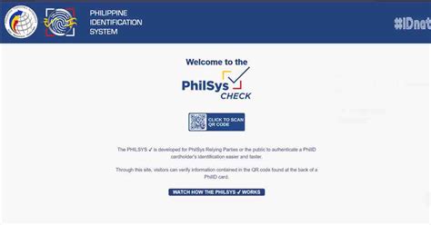 verify.philsys.gov.ph.|Authentication of PhilID Cards can be accessed using PhilSys .